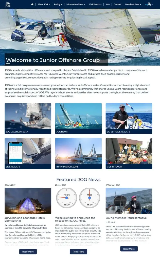 Junior Offshore Group Portal Screenshot