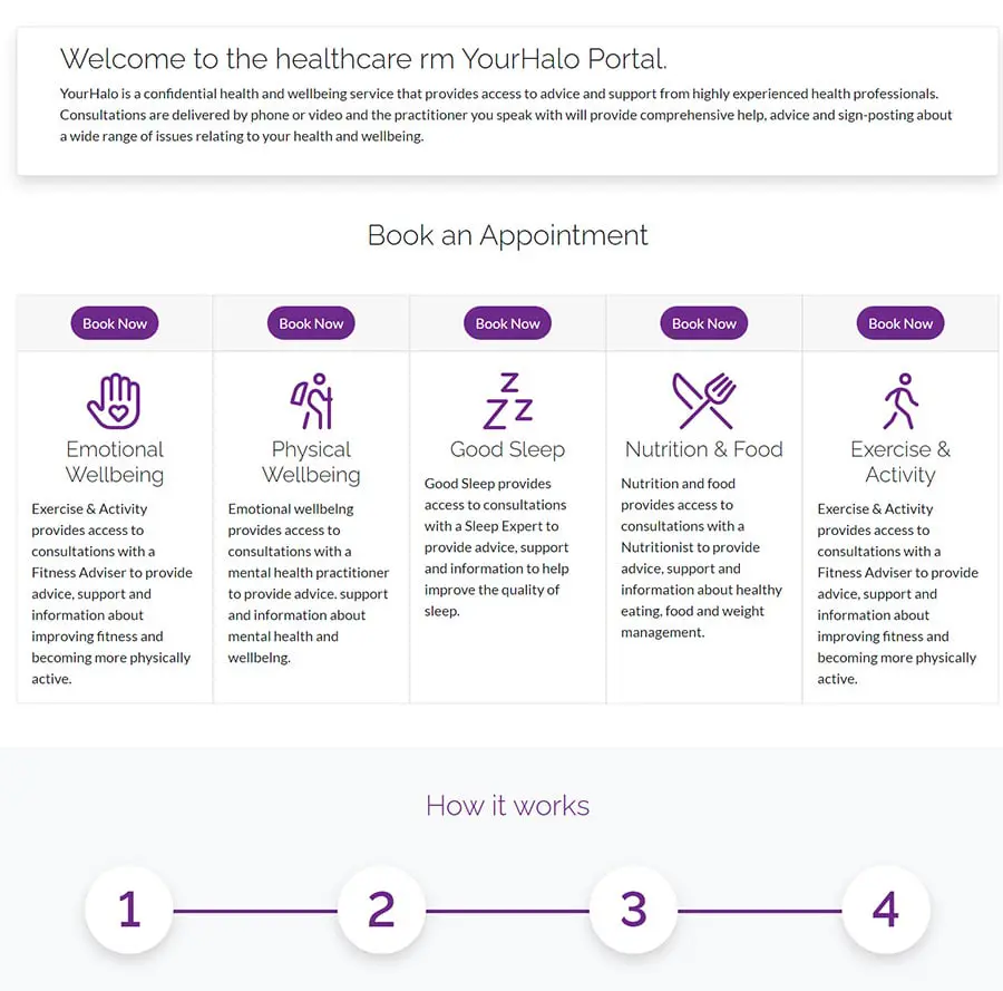 YourHalo Portal Screenshot YourHalo Portal Screenshot